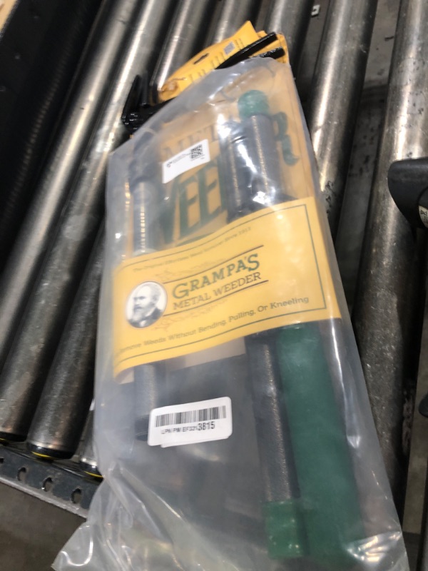 Photo 1 of Grampa's Metal Weeder - Stand Up Weed Puller Tool with Steel Long Handle - Made with All Steel Handle & 4-Claw Steel Head - Easily Remove Weeds Without Bending, Pulling, or Kneeling (Green)