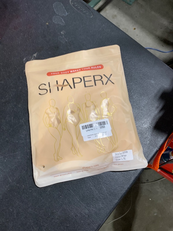 Photo 1 of SHAPERX Open Bust Shapewear Tummy Control Bodysuits for Women Seamless Compression High Waisted Body Shaper, SZ5258-Beige-L/XL
