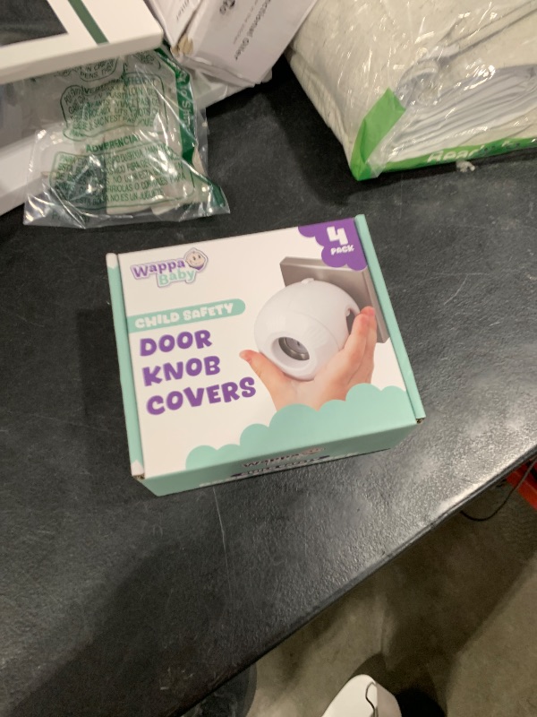 Photo 1 of Child Safety Door Knob Cover (4 Pack) Hard-to-Remove Dual-Lock Door Handle Covers for Kids - Reusable Baby Proof Door Knob Locks - Installs Easily, No Tools Needed (White)