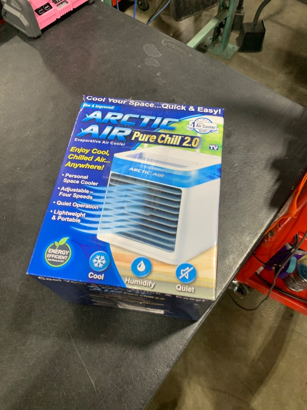 Photo 1 of Arctic Air Pure Chill 2.0 Evaporative Air Cooler by Ontel - Powerful, Quiet, Lightweight and Portable Space Cooler with Hydro-Chill Technology For Bedroom, Office, Living Room & More,Blue
