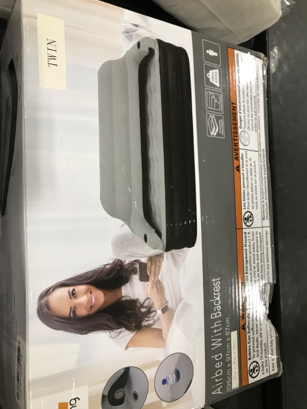 Photo 1 of DIMAR GARDEN Twin Size Air Sofa Bed Mattress with Headboard and Pump,Blow Up Couch Inflatable Bed