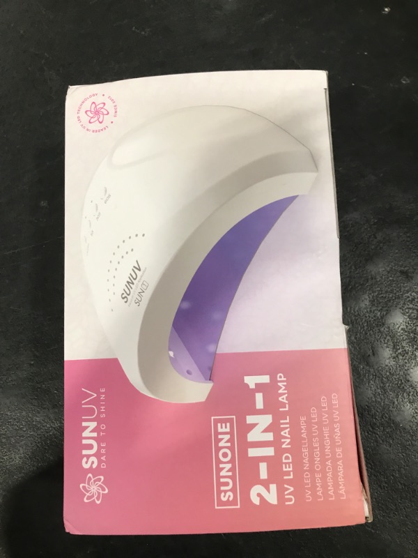 Photo 1 of SUNUV UV LED Nail Lamp, Gel Light for Nail Polish UV Dryer with 3 Timers SUNone White