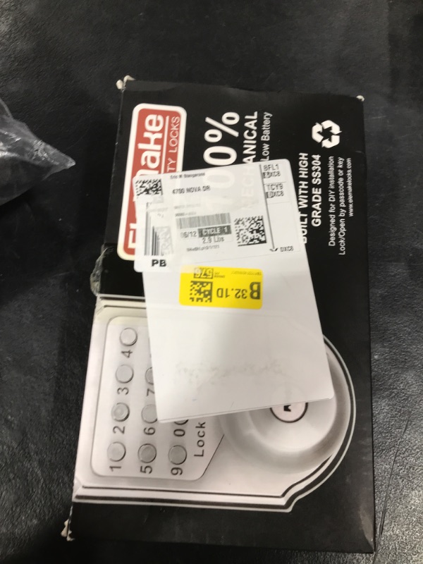 Photo 1 of Keyless Entry Door Lock - Door Locks with Keypads, Deadbolt Lock Keypad Door Knob, Stainless Steel (Pass Code or Key) 100% Mechanical, No Electronic Gray
