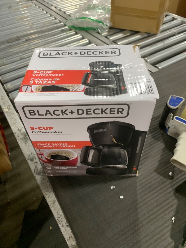 Photo 1 of BLACK+DECKER 5-Cup Coffeemaker, Black, DCM600B