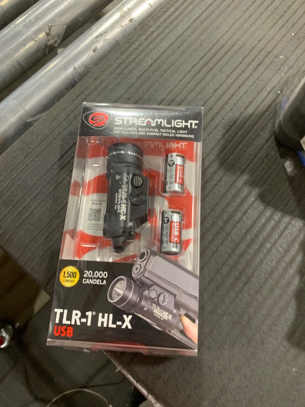 Photo 1 of Streamlight 69501 TLR-1 HL-X USB 1500-Lumen Rechargeable Rail-Mounted Weapon Light, Includes Rail Locating Keys for Glock-Style, Picatinny, Beretta 90two, S&W 99, S&W tsw, and Sig Sauer P320, Black