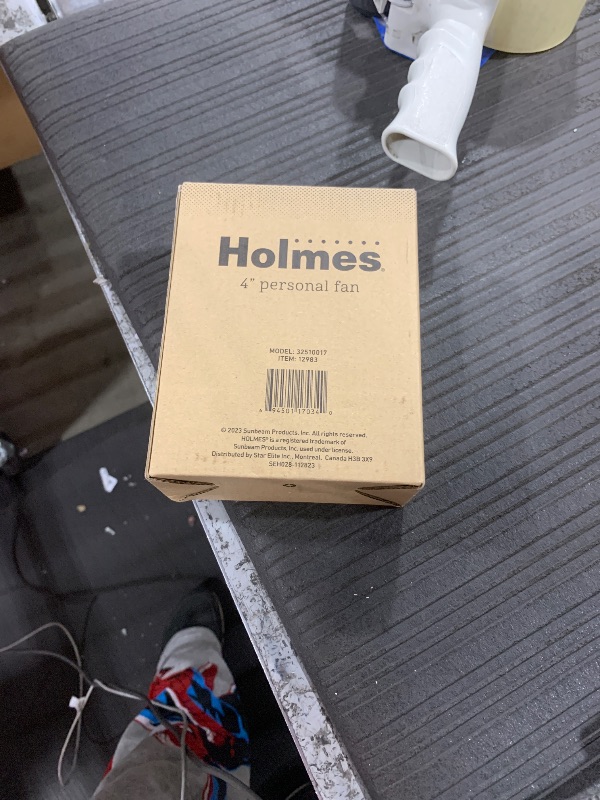 Photo 1 of HOLMES 4" Personal Fan, Rechargeable Battery, 3 Speed Settings, Lightweight, Compact and Portable, Adjutstable Head, Home and Office, USB Cable, Black Finish