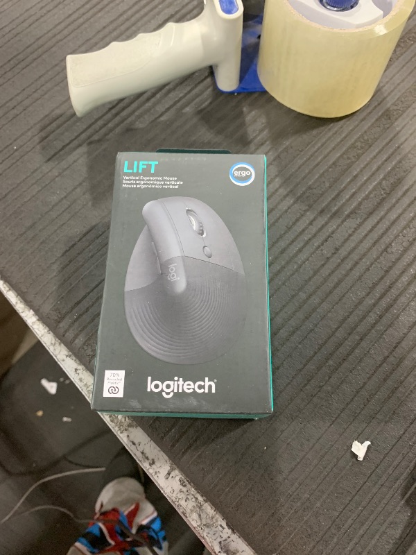 Photo 1 of Logitech Lift Vertical Ergonomic Mouse, Wireless Bluetooth or USB Receiver, Quiet Clicks, 4 Buttons, Right Hand Wireless Mouse, Windows/macOS/iPadOS, Laptop, PC - Graphite