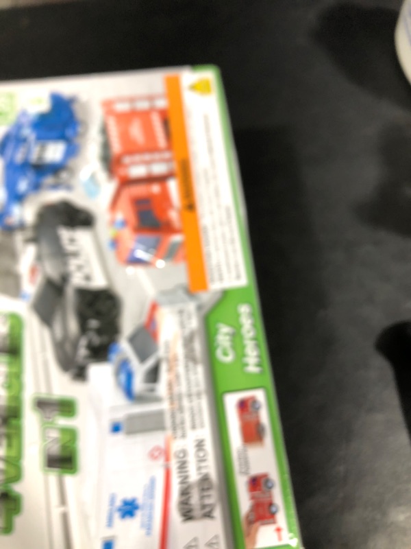Photo 1 of JOYIN 4 Packs Emergency Vehicle Toy Playsets, Friction Powered Vehicles with Light and Sound, Including Fire Truck, Ambulance, Play Police Car and Helicopter, Christmas Toddler Kids Boys Gifts