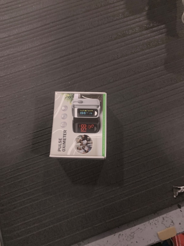 Photo 1 of Fingertip Pulse Oximeter Blood Oxygen Monitor Pulse Ox, Heart Rate and Fast Spo2 Reading Oxygen Meter with OLED Screen Included Batteries and Lanyard