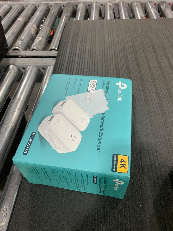 Photo 1 of TP-Link AV2000 Powerline Ethernet Adapter TL-PA9020P KIT - Powerline Network Adapter w/ Passthrough, Noise Filter, 2x2 MIMO, 2 Gigabit Ports, Ethernet Over Power, Plug Pair & Play, Power Saving Mode