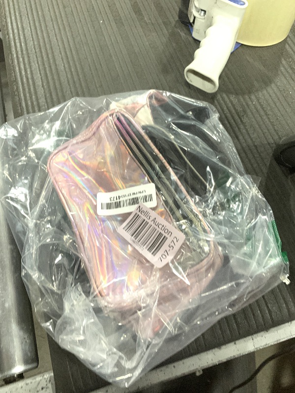 Photo 1 of Holographic Fanny Pack Belt bag - Crossbody Waist Bag for Men or Women - Hands-Free, Waterproof Large Bumbag for Hiking, Running, and Travel (Pale Pink)