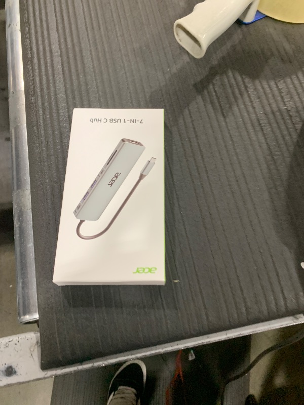 Photo 1 of Acer USB Hub, 7 in 1 USB C to HDMI Multi-Port Adapter, 2 USB 3.1 GEN1 and 5Gbps Type-C Data Port, 4K HDMI Port, PD 100W Charging, SD Card Reader, for iPad Pro MacBook Pro Acer Laptops and More (Pink)