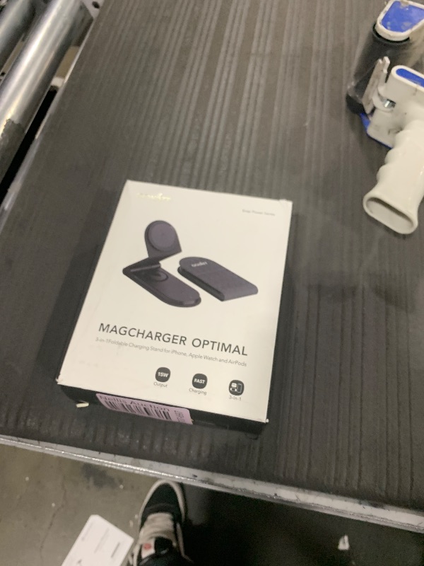 Photo 1 of GOWATT 3 in 1 Foldable Travel Charging Station - MagSafe Compatible with iPhone 12-16 Series, Apple Watch, AirPods