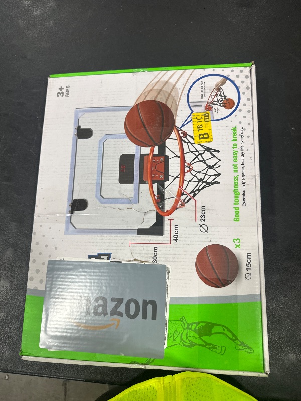Photo 1 of SUPER JOY Mini Indoor Basketball Hoop Over The Door with Audio Scoreboard and Batteries,Office Basketball Hoop for Kids & Adults,Sports & Outdoors