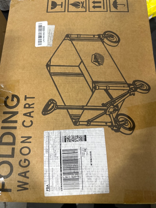 Photo 1 of JIGOBING Collapsible Wagon, Portable Folding Wagons Carts with Wheels Foldable, 330lbs Heavy Duty Beach Wagon Outdoor Utility Cart with Dual Side Zipper, Cup Holders for Grocery Camping Garden Sports