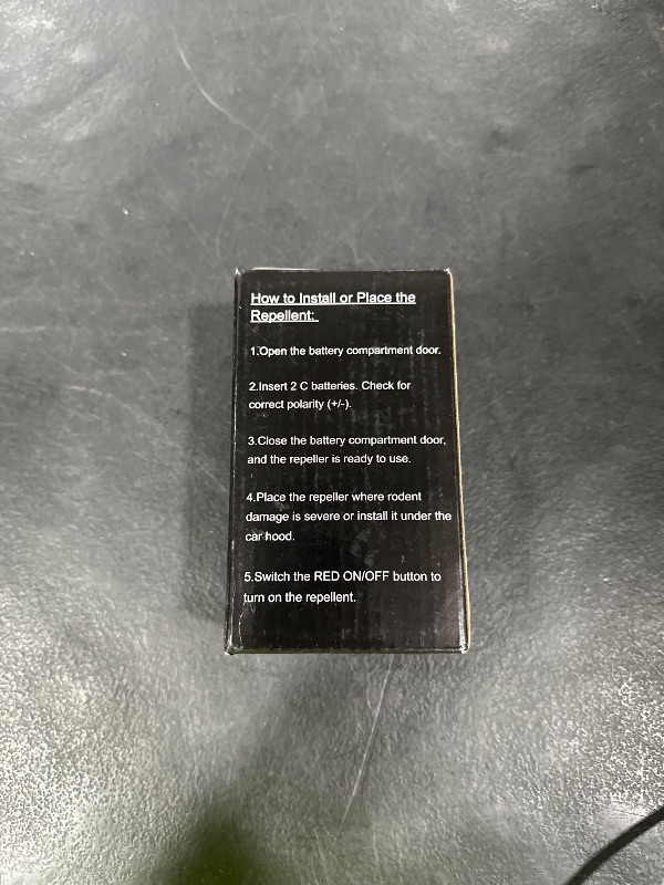 Photo 1 of Angveirt Rodent Repellent Battery Operated Ultrasonic Mouse Repeller for Car Engines Squirrel Pest Repeller Under Hood Rat Repellent Mice Deterrent for House Garage Attic Indoor 1 Pack