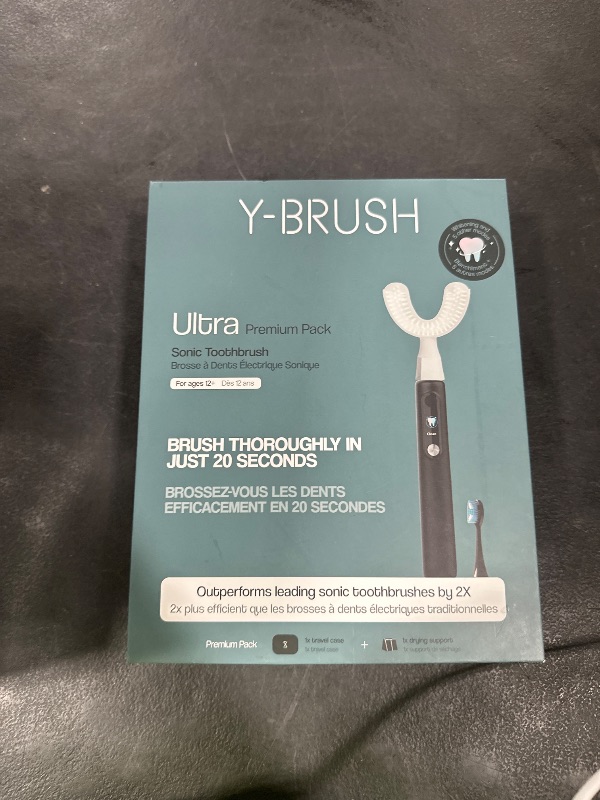 Photo 1 of Y-Brush Ultra Premium - Sonic Toothbrush - USB-C Rechargeable, Travel Case, 6 Cleaning Modes