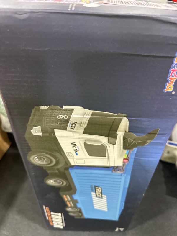 Photo 1 of Diuerma Carrier Truck Race Track Boys Toys, Foldable 3 Layer Toddler Track Playset, Toy Truck Transport Car Carrier & 8 Race Cars, Truck Car Kids Toys for Age 3 4 5 6+ Years Old Boys Girls