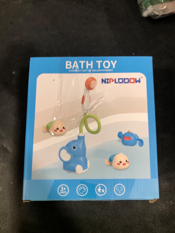 Photo 1 of Baby Bath Shower Head Toys for Kids, Bath Toys for Infants with Elephant Water Pump for Kids 2-4, 3 Pack Wind-up Pool Toys for Kid, Bathtub Toys 18-24 Months Toddlers Boys Girls