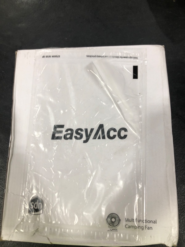 Photo 1 of EasyAcc 10000mAh Portable Clip on Fan - 8 inch 37H Working Time Quiet Battery Rechargeable Desk Fan, Strong Airflow, Digital Display, 5 Speeds, Sturdy Clamp Fan for Golf Cart Office Bed Travel Camping