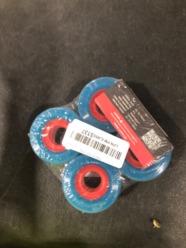 Photo 1 of Fireball Tinder 60mm Longboard Wheels 81a - USA Made Soft Wheels for Skateboard Longboard and Cruiser (Set of 4 - Blue)