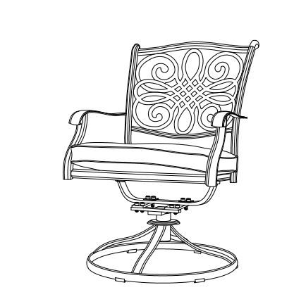 Photo 1 of Swivel Rocker Chair 4 Chairs