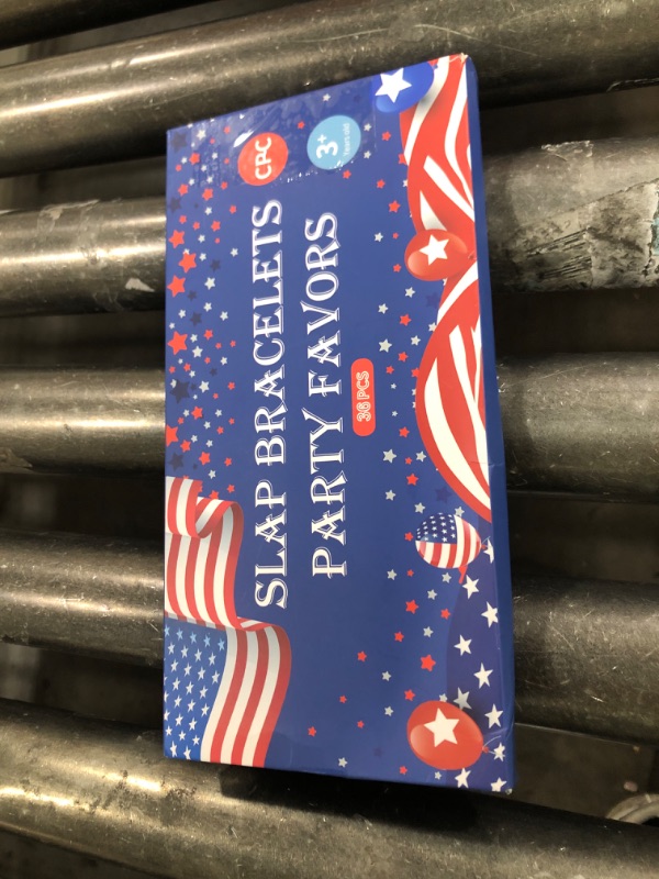 Photo 1 of 4th of July Party Favors Slap Bracelets for Kids 36PCS Red White and Blue American Flag Patriotic Snap Bracelet Bulk Independence Day Party Supplies Fourth of July Kids Toys Gifts Classroom Prizes