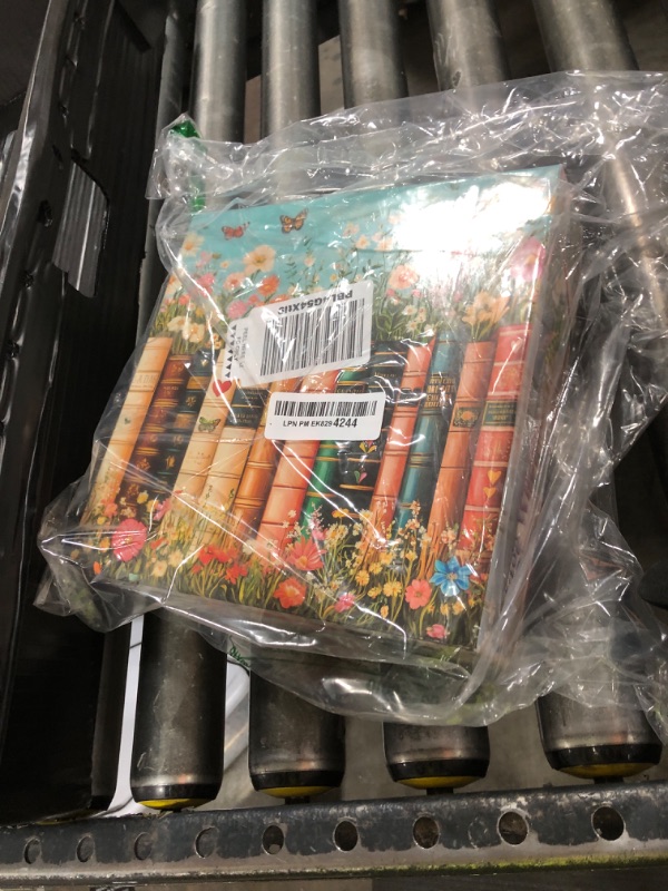 Photo 1 of Bgraamiens Vintage Wildflower Books 1000 Piece Jigsaw Puzzle – Aesthetic Floral Book Spines Puzzle for Adults and Teens, High-Resolution Print, Relaxing Artistic Puzzle Gift