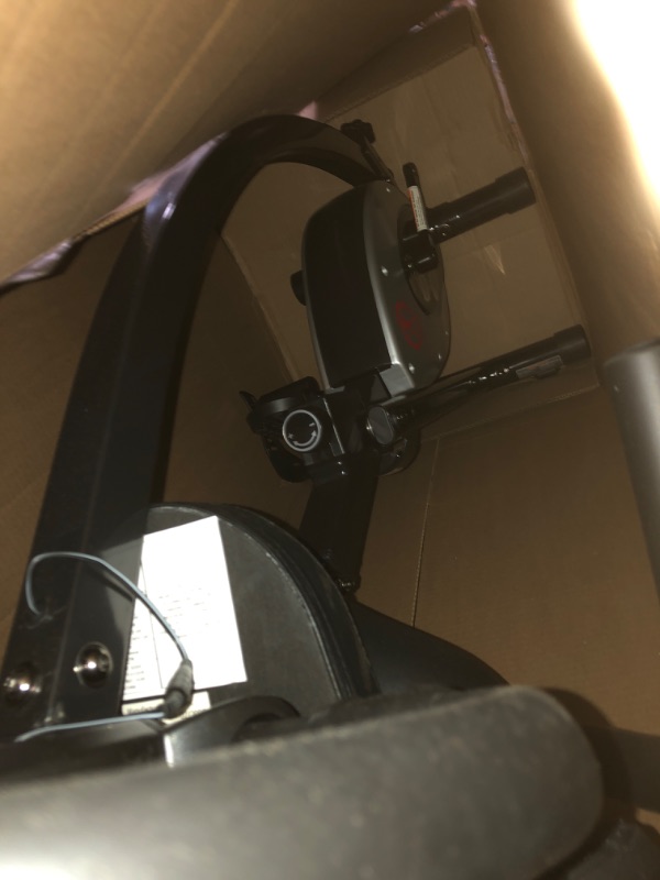 Photo 1 of Marcy Foldable Recumbent Exercise Bike with High Backrest and Magnetic Resistance NS-653, Black White, One Size