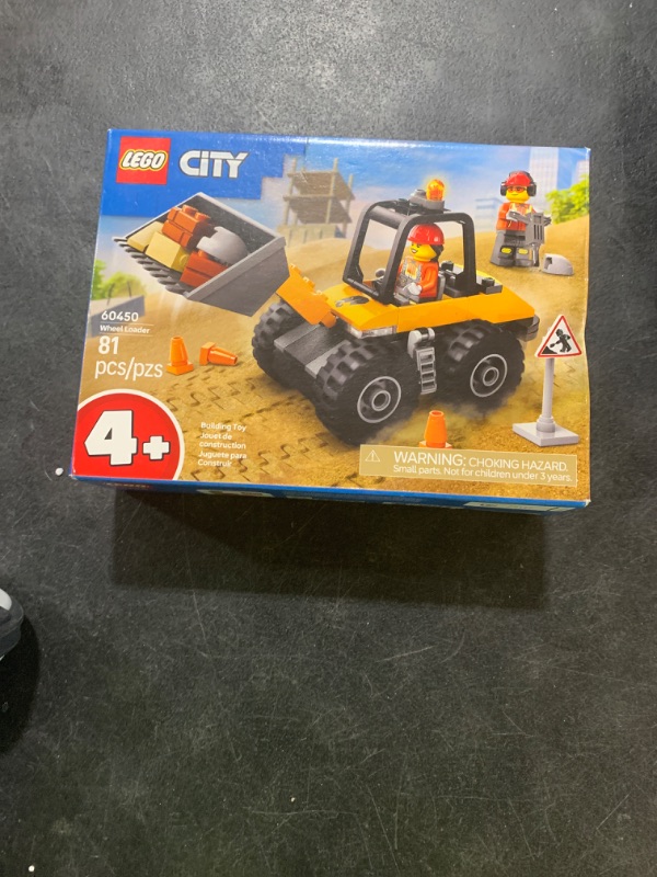 Photo 1 of LEGO City Yellow Construction Wheel Loader Building Sensory Toy - Construction Vehicle Toy for Toddlers, Boys and Girls, Ages 4+ - Educational, Learning Gift Idea for Preschoolers - 60450