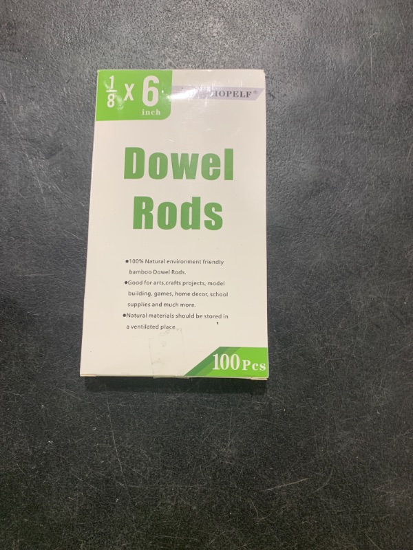 Photo 1 of HOPELF 100PCS Dowel Rods Wood Sticks Wooden Dowel Rods - 1/8 x 6 Inch Bamboo Sticks - for Crafts?Hardwood Dowel Rod Assortment?Wooden Rod Sticks Doweling Rods? Cake Dowels and DIYers.