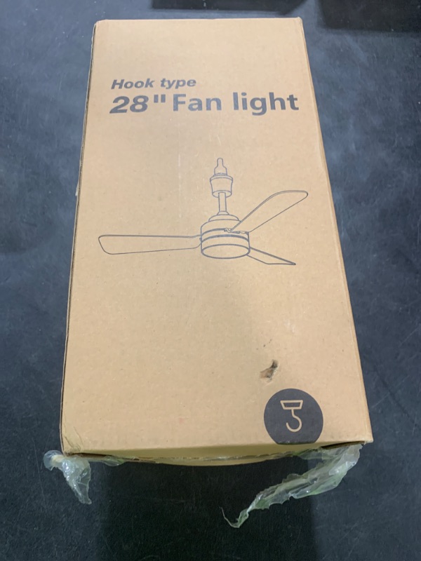 Photo 1 of PBLALA Ceiling Fans with Lights,28" LED Fan Light Hanging with Hook,Hook Type Ceiling Fan,Plug in Ceiling Fan Light,35W,3000-6500k,Remote Control,Portable Fan for Camping Bed,Patios,(Black)