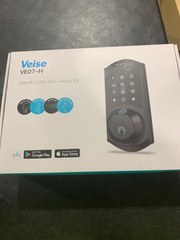 Photo 1 of Veise VE07-H Fingerprint Smart Locks for Front Door with Handle Set, App Control, Keyless Entry Keypad Deadbolt, Digital Electronic Touchscreen, Easy Install, Auto Lock, Satin Nickel