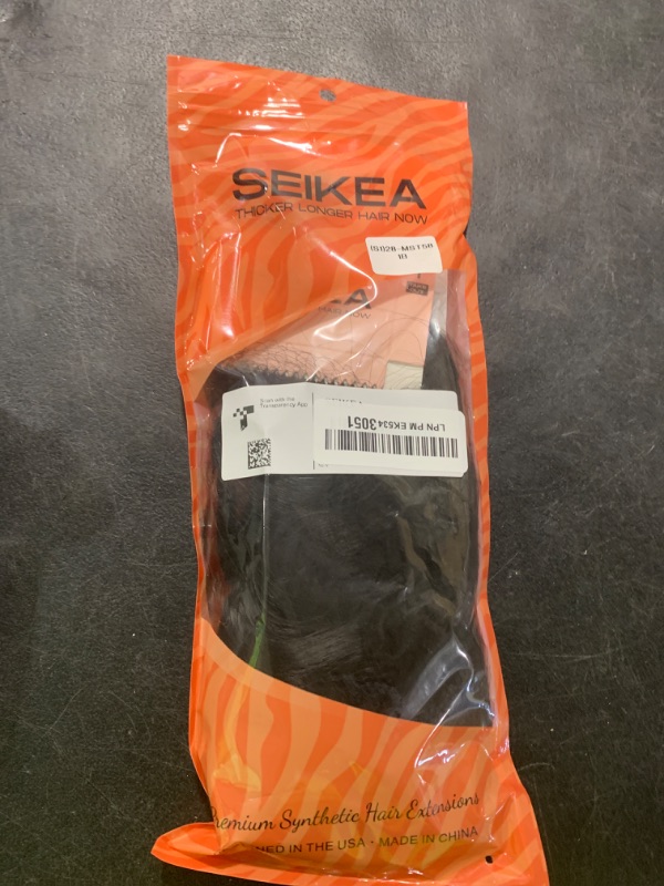 Photo 1 of SEIKEA Clip in Ponytail Extension Wrap Around Long Straight Pony Tail Hair 28 Inch Synthetic Hairpiece - Black
