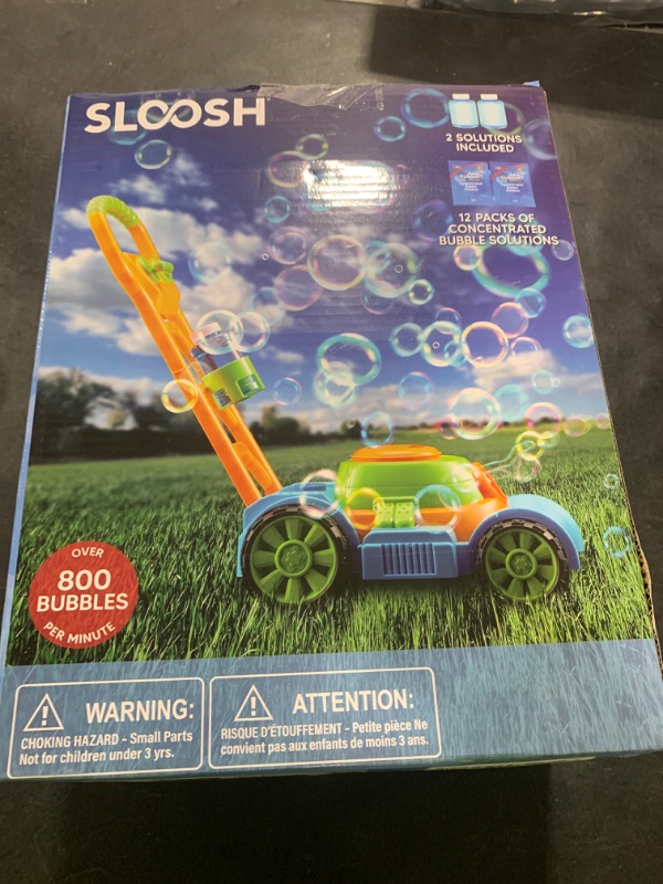 Photo 1 of SLOOSH Bubble Lawn Mower Toddler Toys - Kids Bubble Machine Summer Outdoor Push Toy Games, Backyard Garden Outside Play Toddlers Preschool Boys Girls Birthday Gifts (Blue)