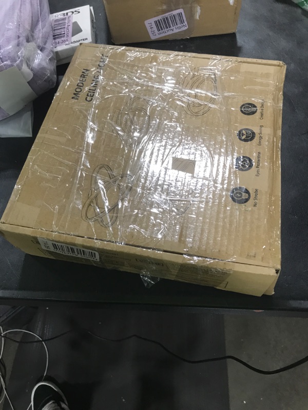 Photo 1 of ADISUN LED Modern Ceiling Light,6000K Semi Flush Mount Ceiling Light Fixture,Unique Lamp for Living Room Bedroom Corridor Aisle Hallway (D11 in*H2.9 in; 33W; No Remote)