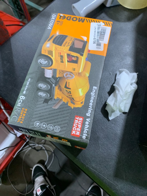 Photo 1 of MQDMINI Cement Mixer Toy Truck - Children's Remote Control Truck, Toy Cement Mixer Rechargable Hydraulic Car for 6 7 8 9 Year Old Boys Girls, Educational Toys Birthday Gifts for Kids