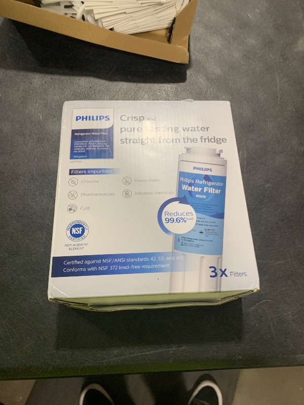 Photo 1 of Philips Refrigerator Compatible with Whirlpool Fridge Water Filter Replacement, EDR4RXD1, Maytag UKF8001, 4396395, 469006, PUR Puriclean II, Kenmore 46-9005, AWP962 NSF/ANSI Certified 3 Pack