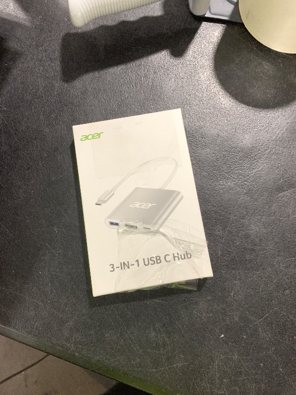 Photo 1 of Acer USB C to HDMI Adapter, 4K USB C Hub with 100W PD, USBA 3.0 Port, HDMI to USBC Multiport Digital AV Converter for MacBook Pro/Air, iPad, Tablets, Switch, TV, Monitor and More (Silver)