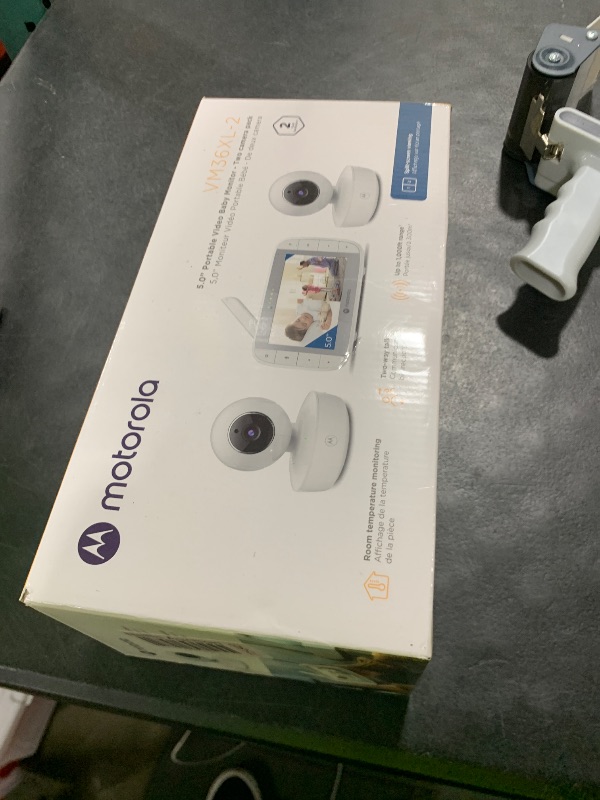 Photo 1 of Motorola Nursery VM36XL 2-Camera Video Baby Monitor, 1000ft Range no WiFi 2.4 GHz Wireless, 5" Screen, 2-Way Audio, Pan/Tilt/Zoom, Sensor, Lullabies, Night Vision