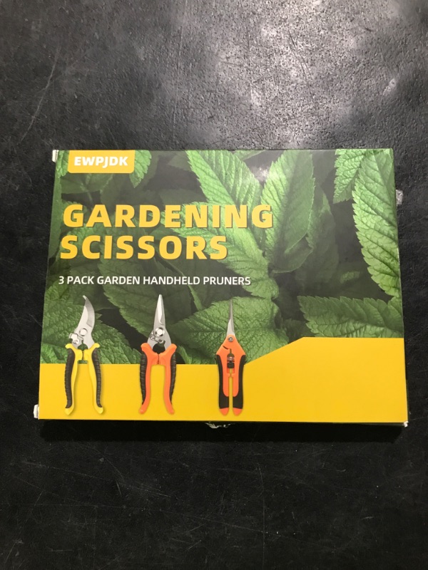 Photo 1 of EWPJDK 3-Pack Stainless Steel Pruning Shears, Pruning Snips and Clippers for Gardening