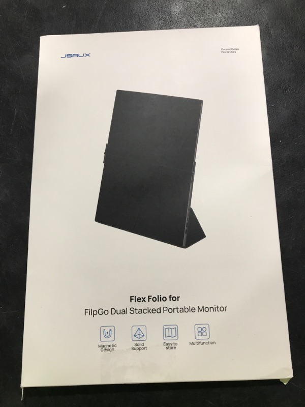Photo 1 of JSAUX Magnetic Leather Stand FlipGo 15.6" Portable Monitor Dual Screen