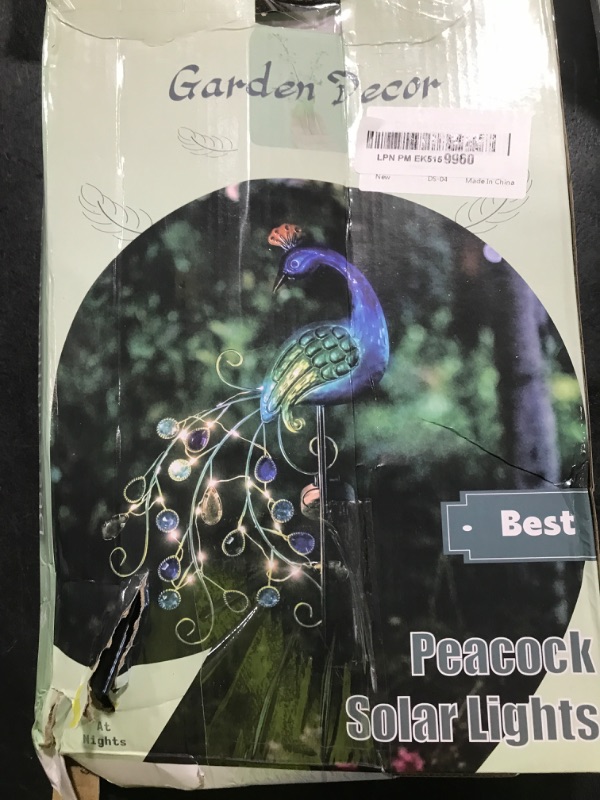 Photo 1 of DREAMSOUL Metal Peacock Garden Solar Lights Outdoor Decorative Garden Stake Lights- Waterproof Peacock Solar Landscape LED Path Light Patio Yard Lawn Outside Decoration