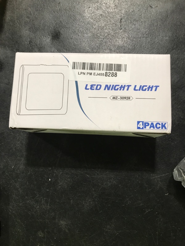 Photo 1 of MAZ-TEK Plug in Dimmable Led Night Light with Auto Dusk to Dawn Sensor, Soft Warm White Nightlights for Hallway,Bedroom, Kids Room, Kitchen, Stairway, 4 Pack