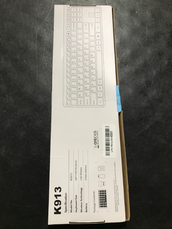 Photo 1 of Wireless Keyboard-2.4G Ultra Slim Quiet Full Size Matte USB PC Computer Keyboard,19 Multimedia Keys,Number Pad,Plug&Play,Lag-Free Ergo,Long Battery life for Desktop,Laptop,Smart TV,MAC,Windows,QWERTY