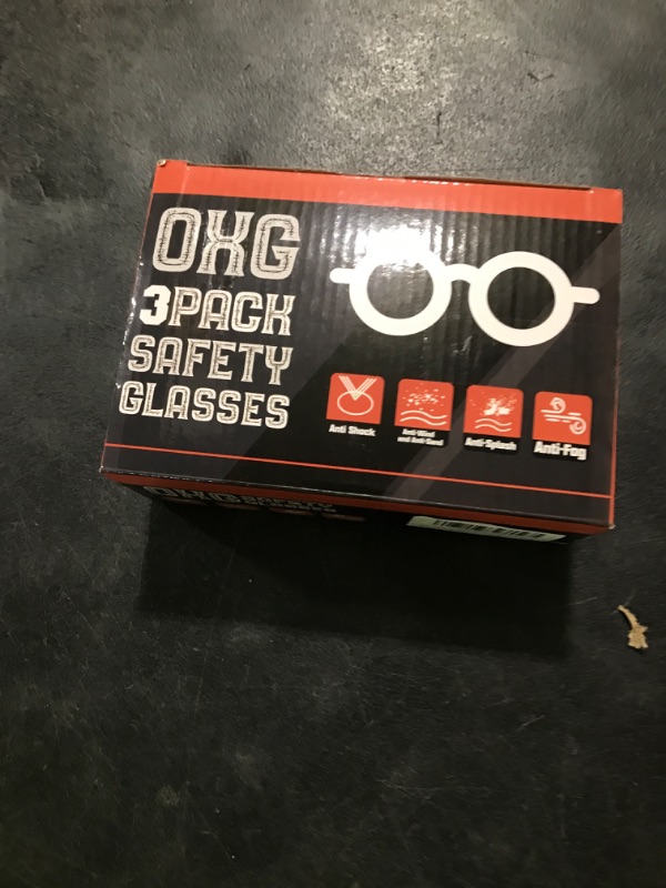 Photo 1 of OXG 3 Pack Safety Glasses Anti Fog Goggles, Blue Light Blocking Protective Eyewear Anti Scratch UV Protection Glasses For Women Men Nurse