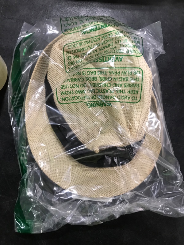 Photo 1 of Gelante Summer Fedora Panama Straw Hats with Black Band M215-Beige-L/XL
