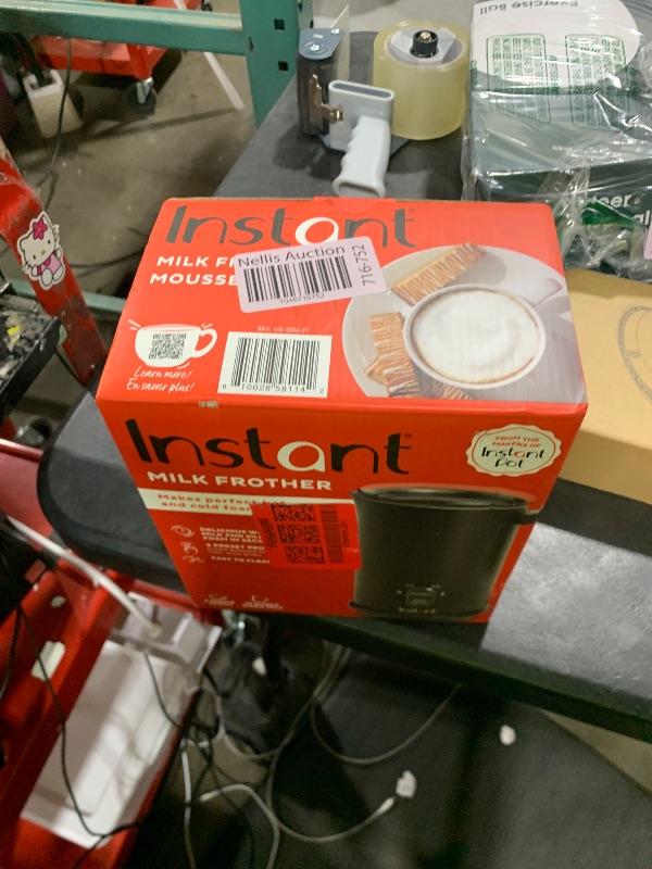 Photo 1 of Instant Pot Milk Frother, 4-in-1 Electric Milk Steamer, 10oz/295ml Automatic Hot and Cold Foam Maker and Milk Warmer for Latte, Cappuccinos, Macchiato, From the Makers of Instant 500W, Black