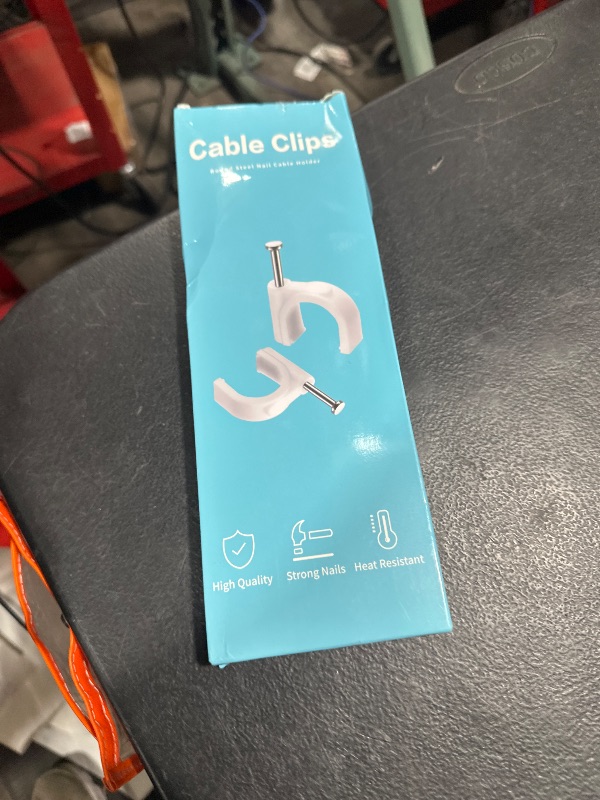 Photo 1 of Abnii Cable Clips, 400 Pcs, 4mm 6mm 8mm 10mm, Wire Wall Clips with Steel Nails, Ethernet Cable Clips, Cable Tacks Coax Cable Clips, RG6 RG59 CAT6 RJ45 Cable Cord Clips, White…