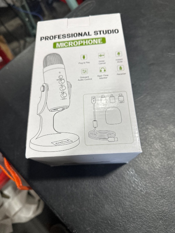 Photo 1 of ZealSound Wireless Microphone,USB Mic for iPhone PC iPad Android Phone-Cordless Condenser Desktop Microphones with Mute Echo Monitor Volume Gain 2.4GHz for Podcast,ASMR,Gaming,YouTube Video/K66 Black